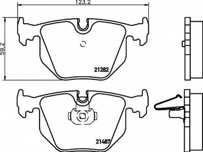 HELLA PAGID 8db355006691 -  Комплект тормозных колодок, дисковый тормоз